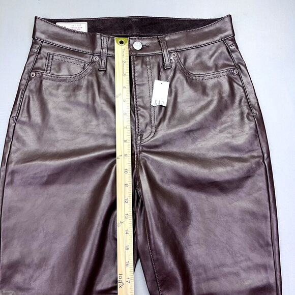 GAP faux leather Skinny Pants - Dark Brown - cropped - Picture 4 of 13